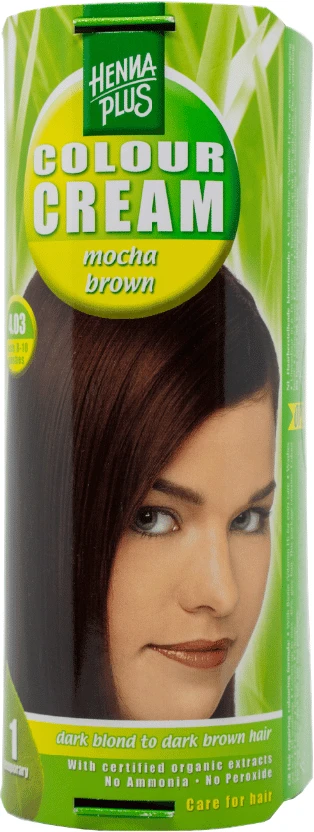 Henna Plus HAIRWONDER Colour Kreminis dažantis kremas, spalva kavos ruda 4.03