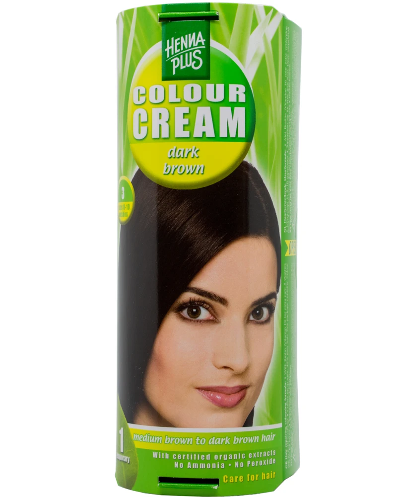 Henna Plus HAIRWONDER Colour Kreminis dažantis kremas, spalva tamsi ruda 3