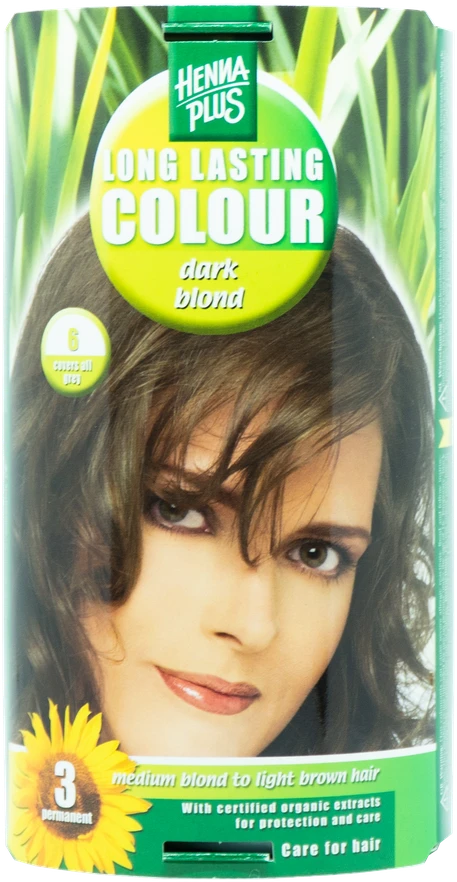 Henna Plus HAIRWONDER Ilgalaikiai plaukų dažai, spalva tamsi blondinė 6