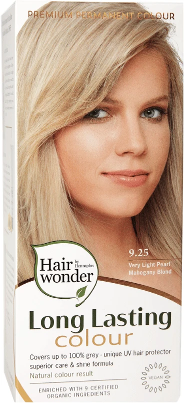 Henna Plus HAIRWONDER Ilgalaikiai plaukų dažai, spalva labai šviesi rausvo perlinio atspalvio blondinė 9.25