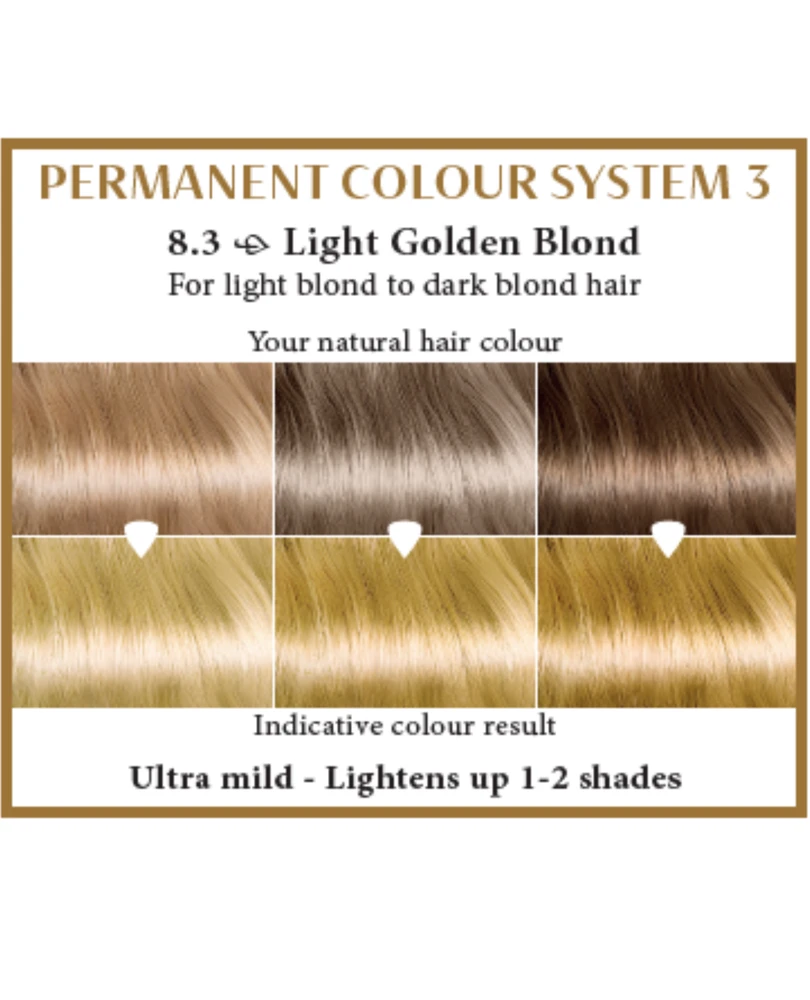 Henna Plus HAIRWONDER Ilgalaikiai plaukų dažai, spalva šviesi aukso blondinė 8.3