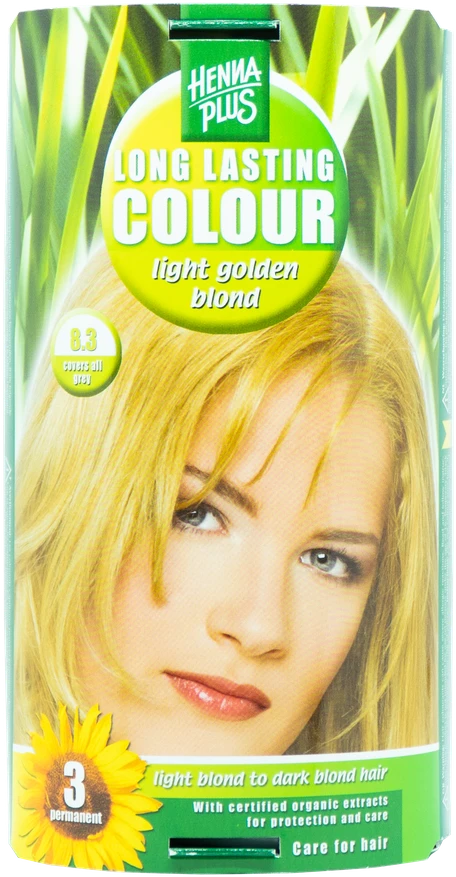 Henna Plus HAIRWONDER Ilgalaikiai plaukų dažai, spalva šviesi aukso blondinė 8.3