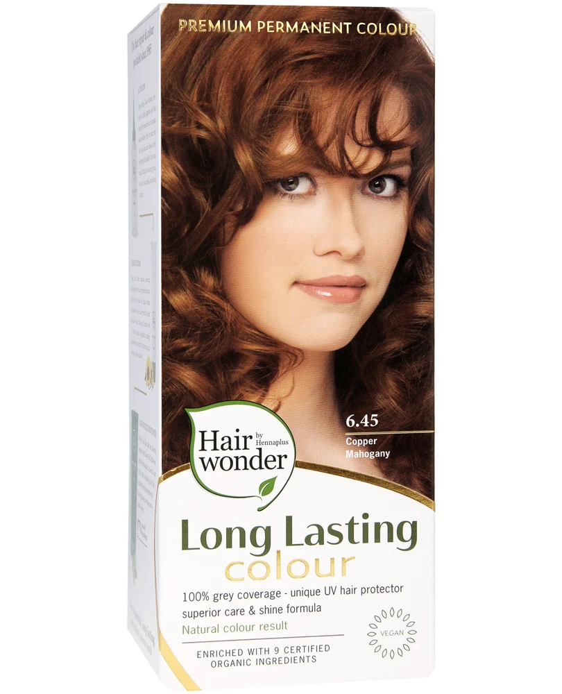 Henna Plus HAIRWONDER Ilgalaikiai plaukų dažai, spalva raudonmedžio, vario atspalvio 6.45