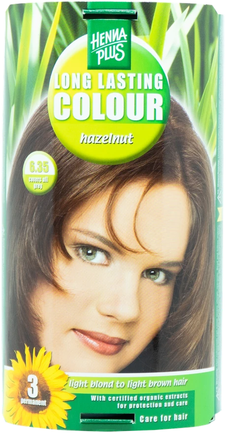 Henna Plus HAIRWONDER Ilgalaikiai plaukų dažai, spalva riešuto 6.35