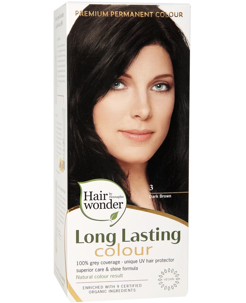 Henna Plus HAIRWONDER Ilgalaikiai plaukų dažai, spalva tamsi ruda 3