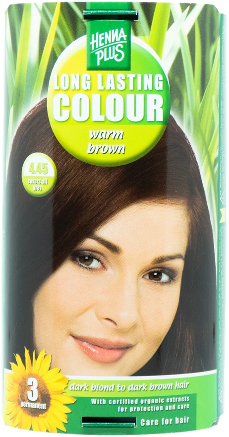 Henna Plus HAIRWONDER Ilgalaikiai plaukų dažai, spalva šilta ruda 4.45