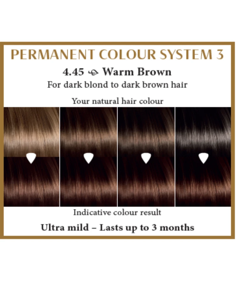 Henna Plus HAIRWONDER Ilgalaikiai plaukų dažai, spalva šilta ruda 4.45