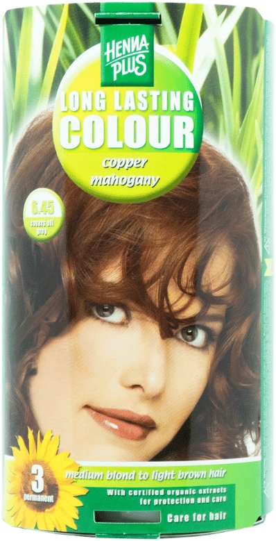 Henna Plus HAIRWONDER Ilgalaikiai plaukų dažai, spalva raudonmedžio, vario atspalvio 6.45