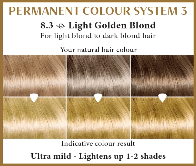 Henna Plus HAIRWONDER Ilgalaikiai plaukų dažai, spalva šviesi aukso blondinė 8.3