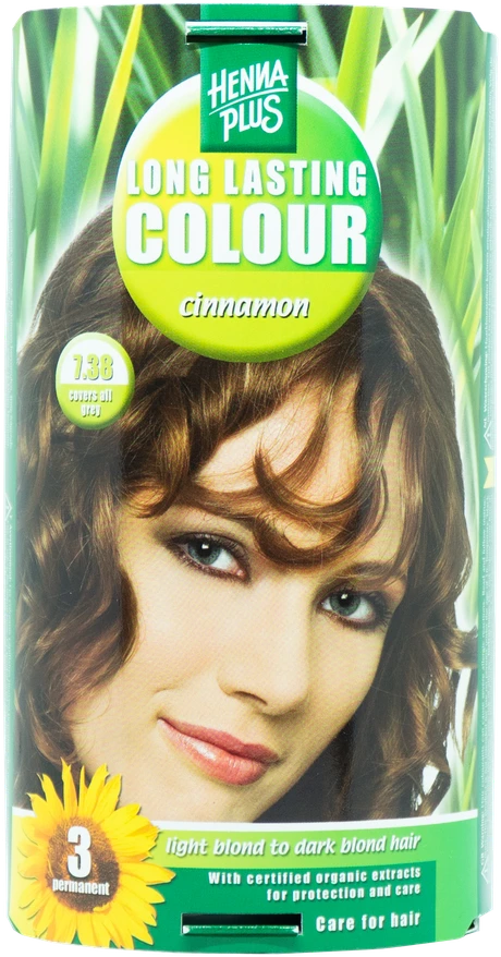 Henna Plus HAIRWONDER Ilgalaikiai plaukų dažai, spalva cinamono 7.38