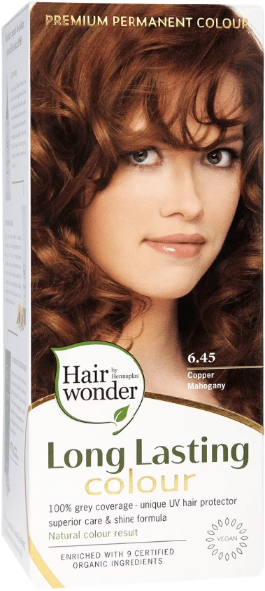 Henna Plus HAIRWONDER Ilgalaikiai plaukų dažai, spalva raudonmedžio, vario atspalvio 6.45