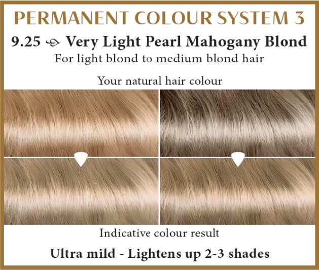 Henna Plus HAIRWONDER Ilgalaikiai plaukų dažai, spalva labai šviesi rausvo perlinio atspalvio blondinė 9.25