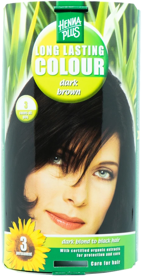 Henna Plus HAIRWONDER Ilgalaikiai plaukų dažai, spalva tamsi ruda 3