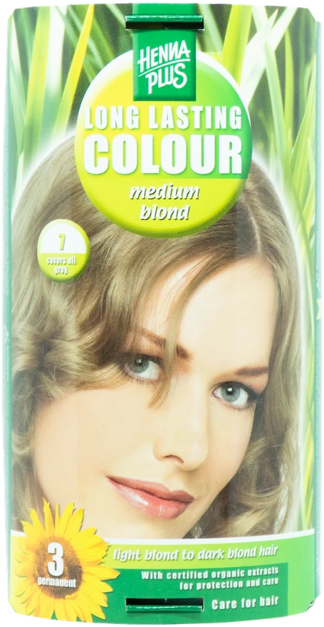 Henna Plus HAIRWONDER Ilgalaikiai plaukų dažai, spalva vidutinė blondinė 7