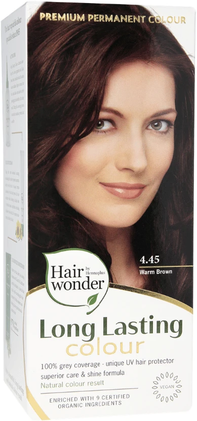 Henna Plus HAIRWONDER Ilgalaikiai plaukų dažai, spalva šilta ruda 4.45