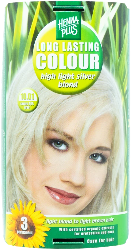 Henna Plus HAIRWONDER Ilgalaikiai plaukų dažai, spalva labai šviesi pelenų blondinė 10.01