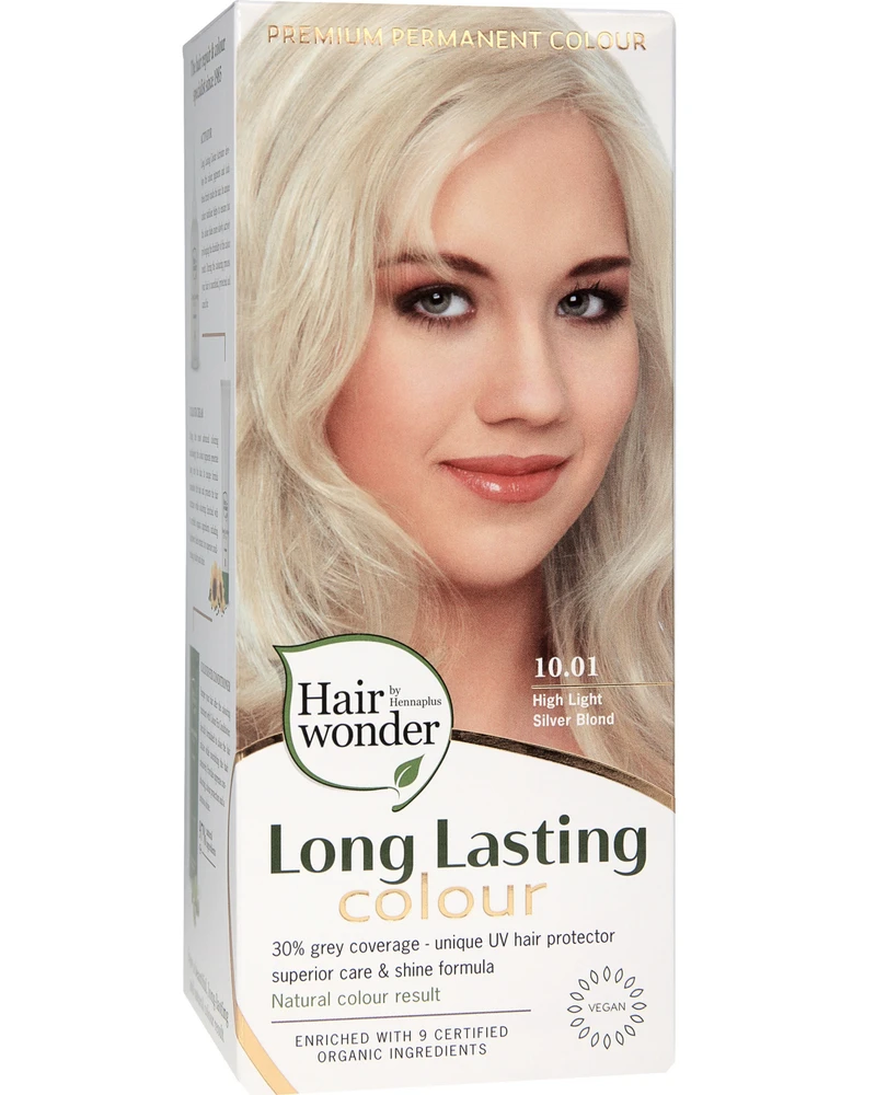 Henna Plus HAIRWONDER Ilgalaikiai plaukų dažai, spalva labai šviesi pelenų blondinė 10.01