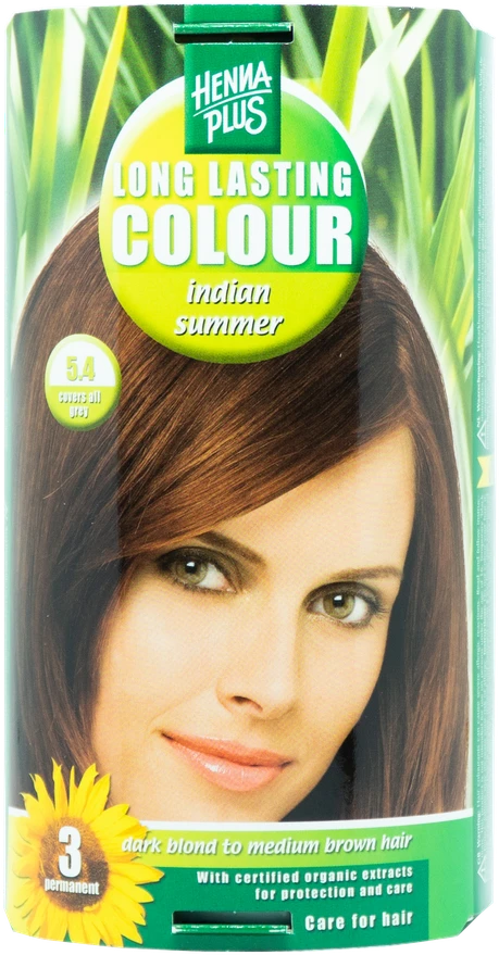 Henna Plus HAIRWONDER Ilgalaikiai plaukų dažai, spalva Indijos vasara 5.4