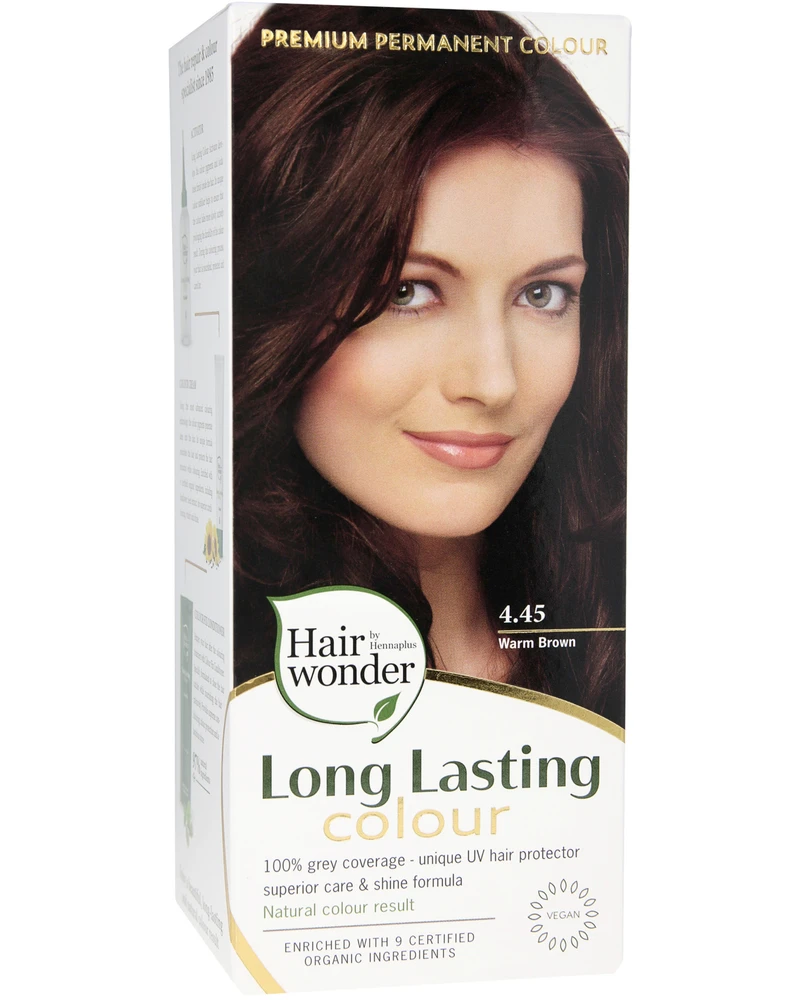 Henna Plus HAIRWONDER Ilgalaikiai plaukų dažai, spalva šilta ruda 4.45