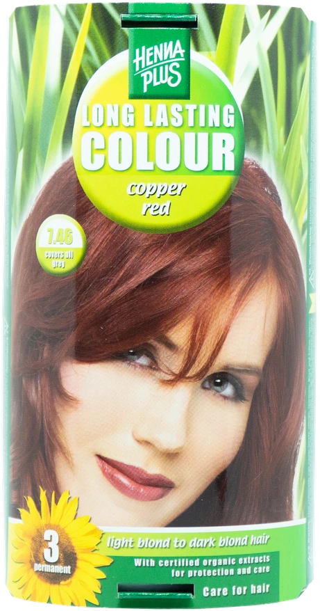 Henna Plus HAIRWONDER Ilgalaikiai plaukų dažai, spalva raudonmedžio, vario atspalvio 6.45