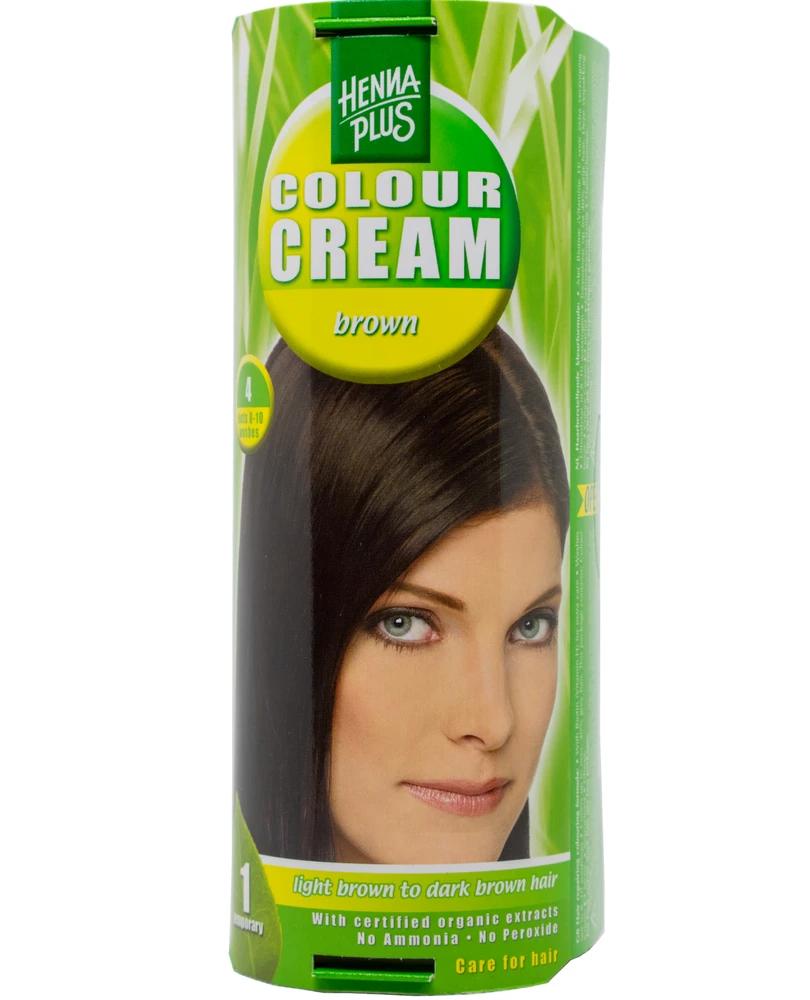 Henna Plus HAIRWONDER dažantis kremas Colour Kreminis, spalva ruda 4
