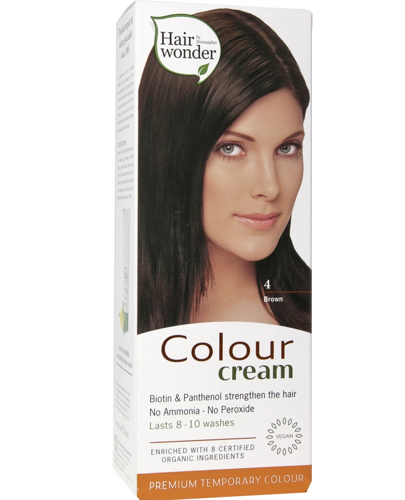 Henna Plus HAIRWONDER dažantis kremas Colour Kreminis, spalva ruda 4