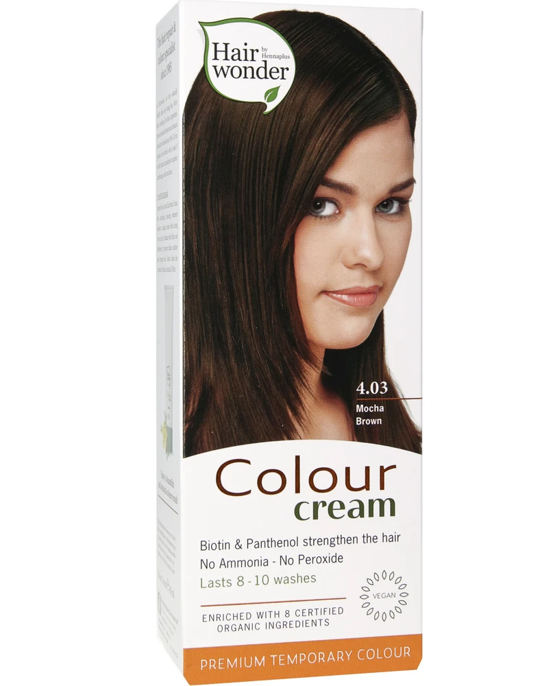 Henna Plus HAIRWONDER dažantis kremas Colour Kreminis, spalva kavos ruda 4.03