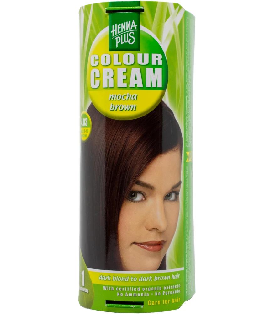 Henna Plus HAIRWONDER dažantis kremas Colour Kreminis, spalva kavos ruda 4.03