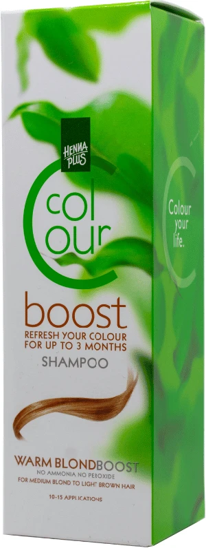 Henna Plus Hennaplus dažantis šampūnas Colour Boost spalva šilta blondinė