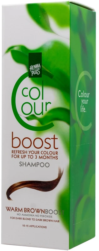 Henna Plus Hennaplus dažantis šampūnas Colour Boost spalva šilta ruda