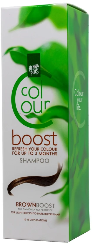Henna Plus Hennaplus dažantis šampūnas Colour Boost spalva ruda