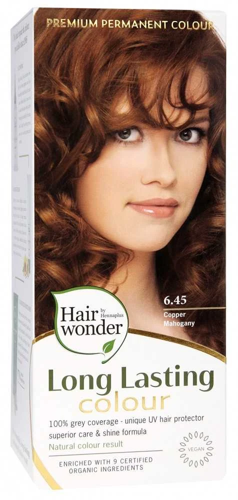 Henna Plus HAIRWONDER Ilgalaikiai plaukų dažai, spalva raudonmedžio, vario atspalvio 6.45