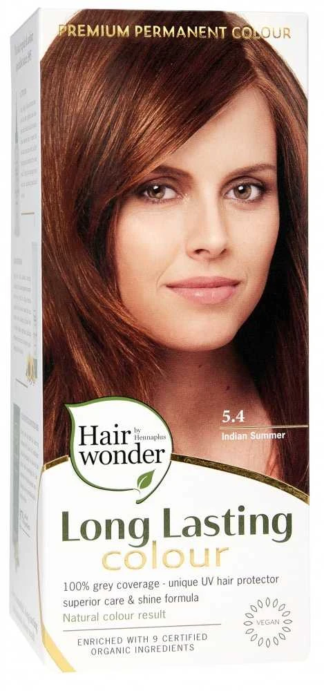 Henna Plus HAIRWONDER Ilgalaikiai plaukų dažai, spalva Indijos vasara 5.4
