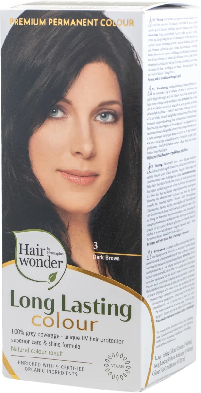 Henna Plus HAIRWONDER Ilgalaikiai plaukų dažai, spalva tamsi ruda 3