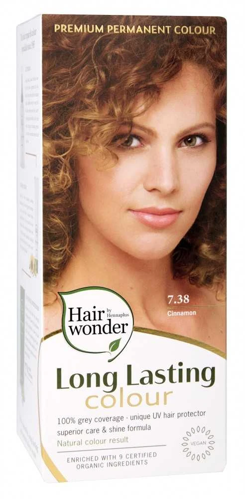 Henna Plus HAIRWONDER Ilgalaikiai plaukų dažai, spalva cinamono 7.38