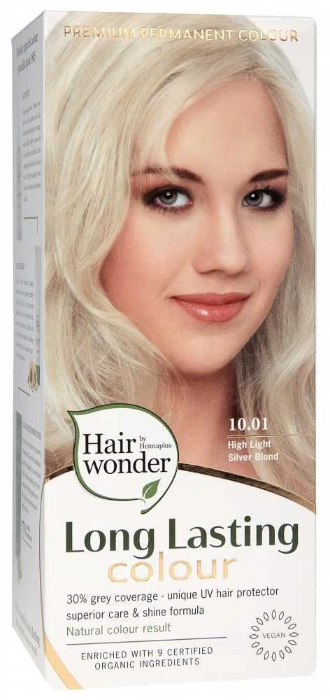 Henna Plus HAIRWONDER Ilgalaikiai plaukų dažai, spalva labai šviesi pelenų blondinė 10.01