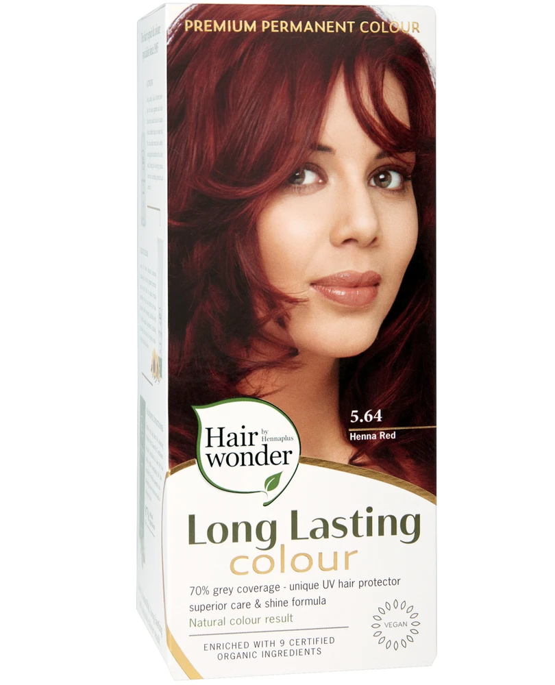 Henna Plus HAIRWONDER Ilgalaikiai plaukų dažai, spalva henna raudona 5.64