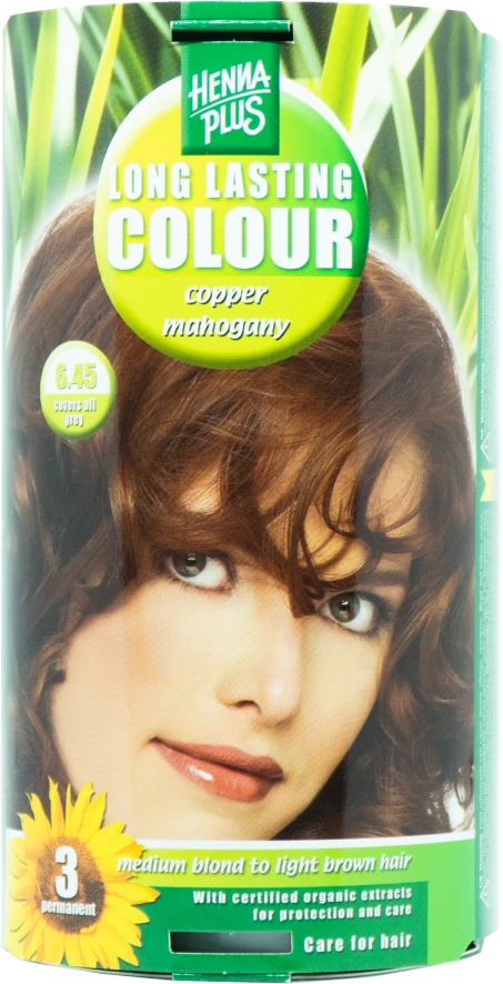 Henna Plus HAIRWONDER Ilgalaikiai plaukų dažai, spalva raudonmedžio, vario atspalvio 6.45
