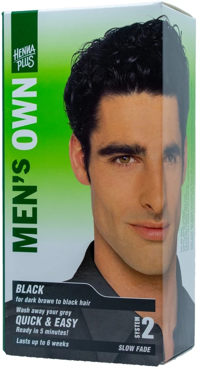 Henna Plus HENNAPLUS „Men’s Own Colour“ plaukų dažai vyrams, spalva juoda 1
