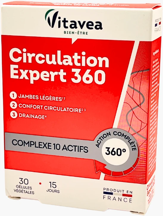 VITAVEA Expert circulation 360°, 30 augalinės kilmės kapsulių