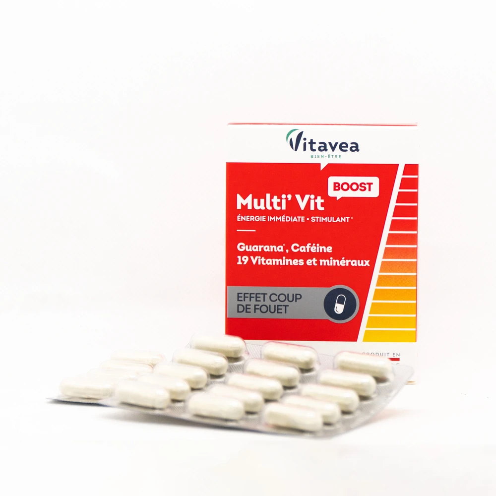 Vitavea Gvaraninės paulinijos ekstraktas, kofeinas +19 vitaminų ir mikroelementų, 30 augalinės kilmės kapsulių