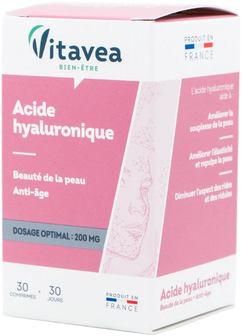 VITAVEA Hyaluronic Acid hialurono rūgštis, 30 augalinės kilmės