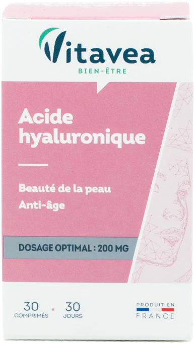 VITAVEA Hyaluronic Acid hialurono rūgštis, 30 augalinės kilmės