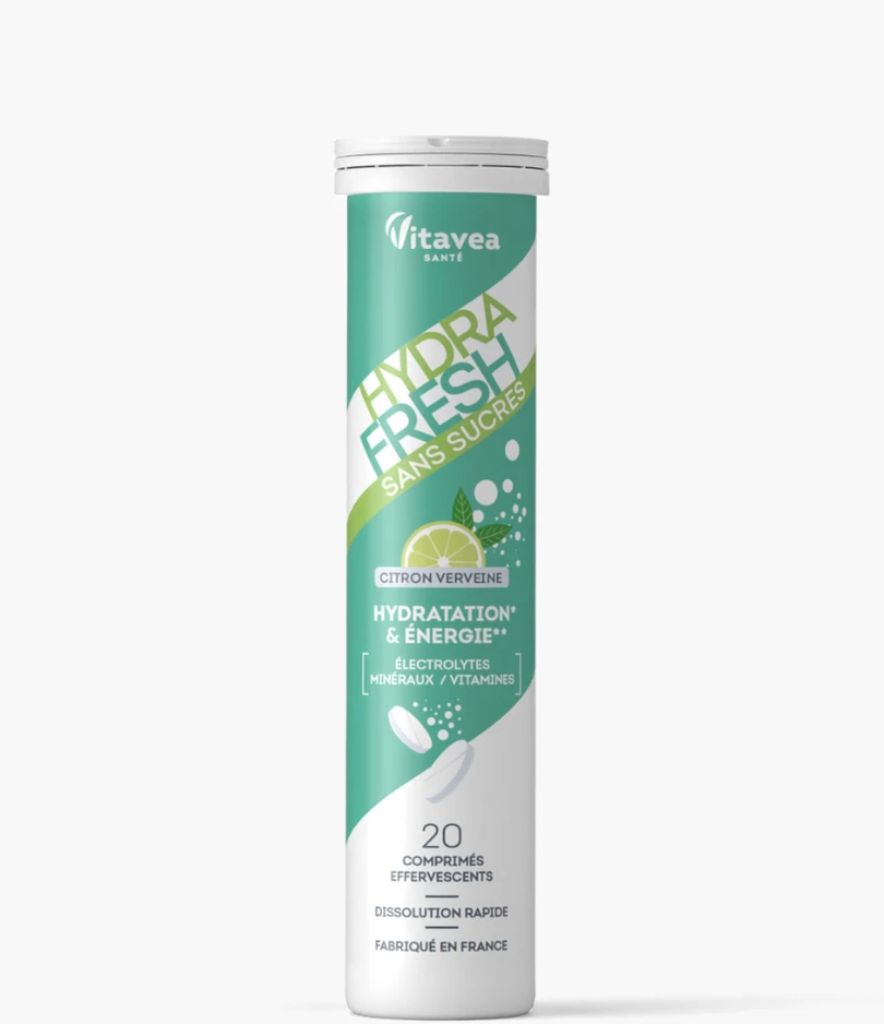 Vitavea HYDRAFRESH be cukraus citrinų-verbenų skonio, 20 tirpstančių tablečių