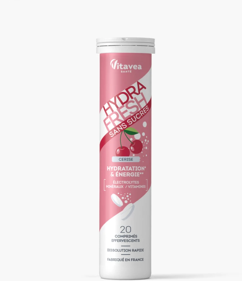 Vitavea HYDRAFRESH be cukraus vyšnių skonio, 20 tirpstančių tablečių