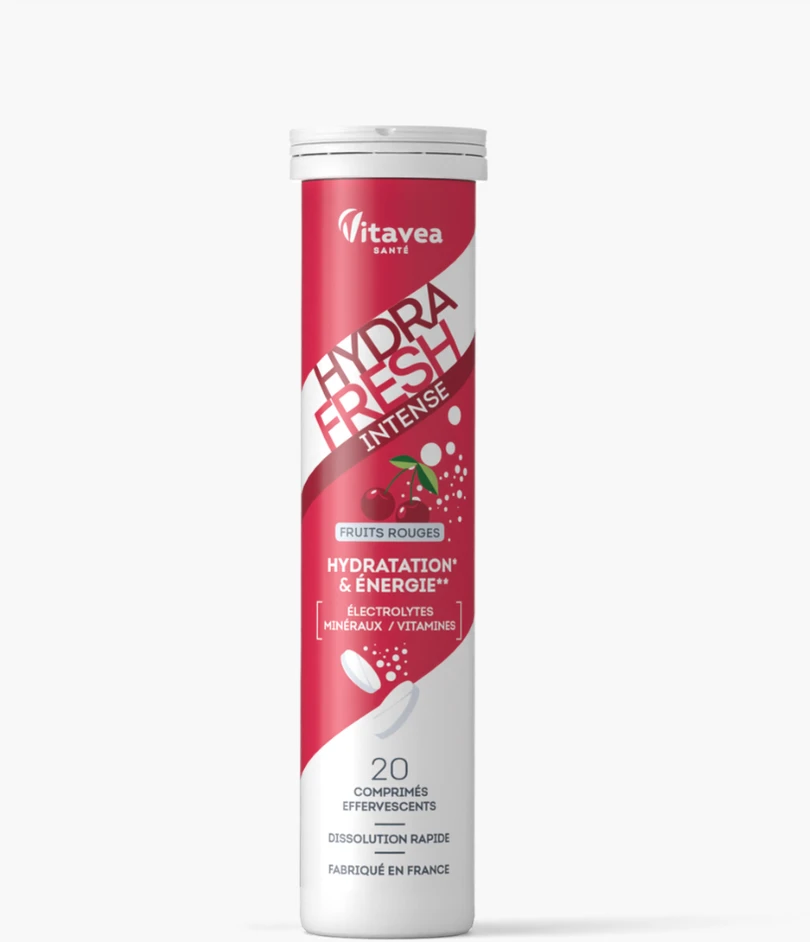 Vitavea HYDRAFRESH Intense raudonųjų vaisių skonio, 20 tirpstančių tablečių