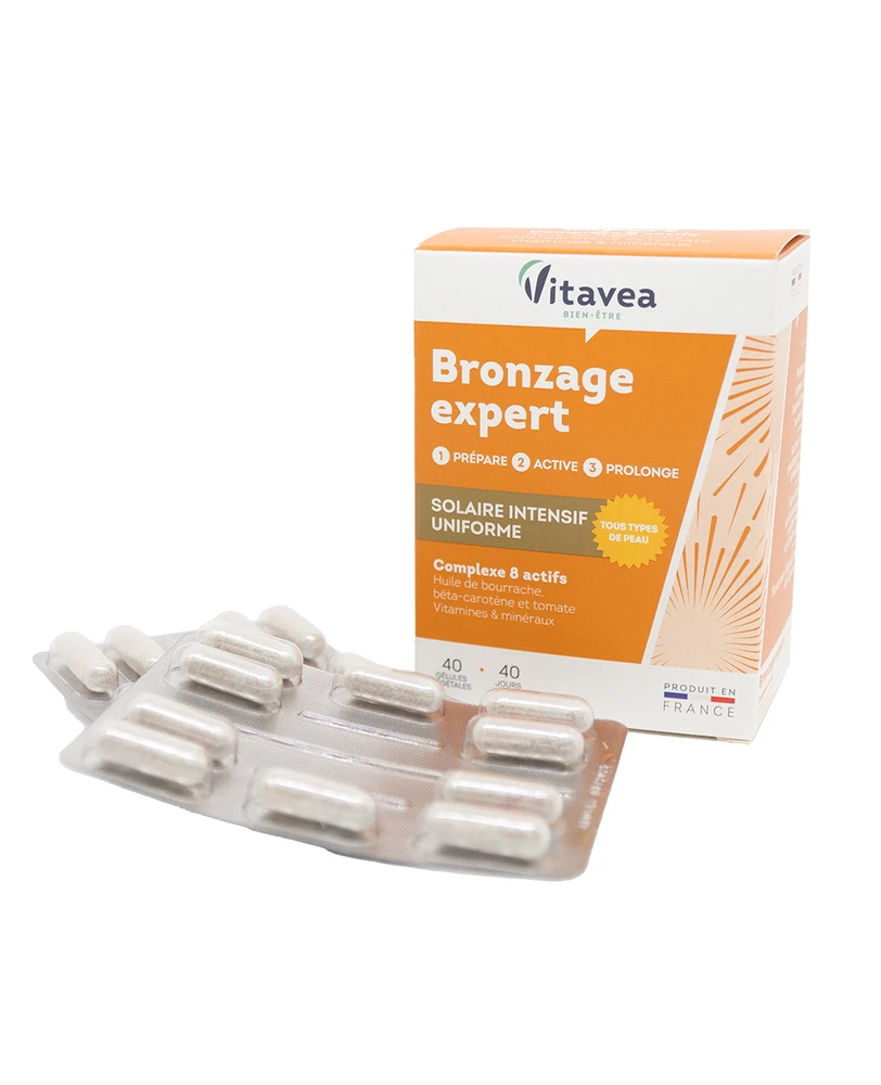 Vitavea Įdegio ekspertas Bronzage expert, 40 augalinės kilmės kapsulių