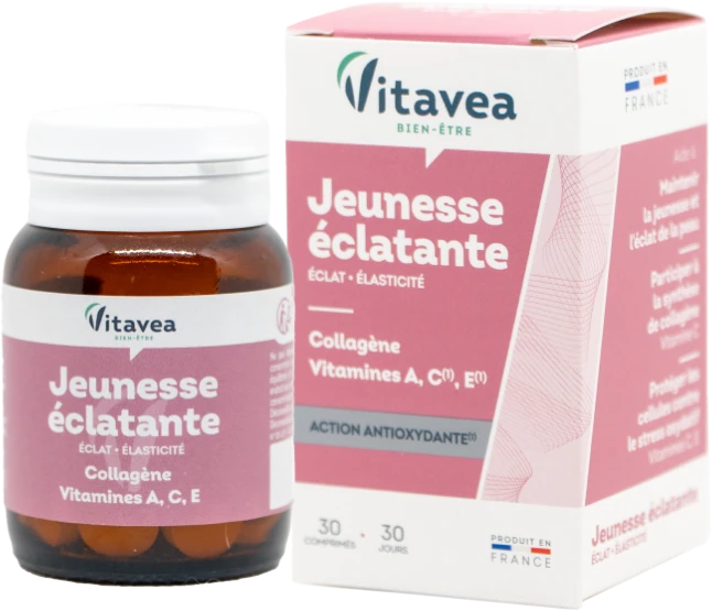 Prancūzija Vitavea Elastinga ir švytinti oda, 30 tablečių