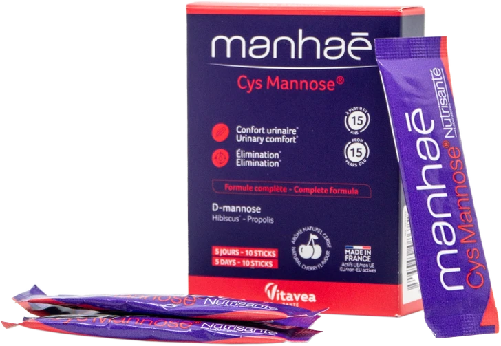Vitavea Manhaé Cys Mannose šlapinimosi patogumui, 10 paketėlių
