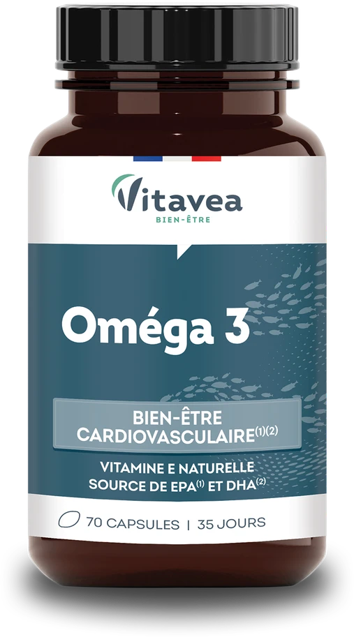 VITAVEA OMEGA 3 su natūralios kilmės vitaminu E, 70 vnt.